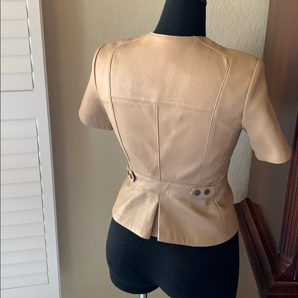 BCBGMAXAZRIA Womens Dayne Faux Leather Cropped Jacket Short Sleeve Size XSmall - Picture 5 of 8
